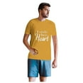 thumbnail image 1 of Fesfesfes Men Tshirt Couples Lover Matching Tops Valentine's Day Short Sleeve Love Letter Print T Shirts Tops, 1 of 6