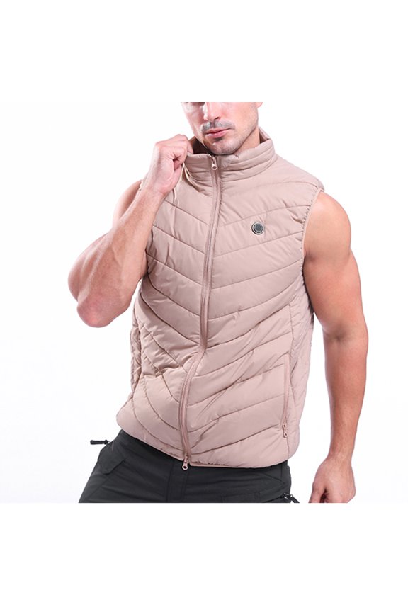 Men's Camouflage Outdoor Sports USB Three-speed Temperature Control Warm Back Heating Vest