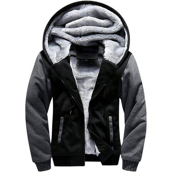 Fesfesfes Men's Fall And Winter Loose Casual Solid Color Jacket