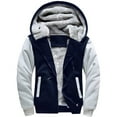 thumbnail image 1 of Fesfesfes Men's Fall And Winter Loose Casual Solid Color Jacket Tops on, 1 of 7