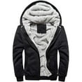 thumbnail image 1 of Fesfesfes Men's Fall And Winter Loose Casual Solid Color Jacket Tops on, 1 of 4