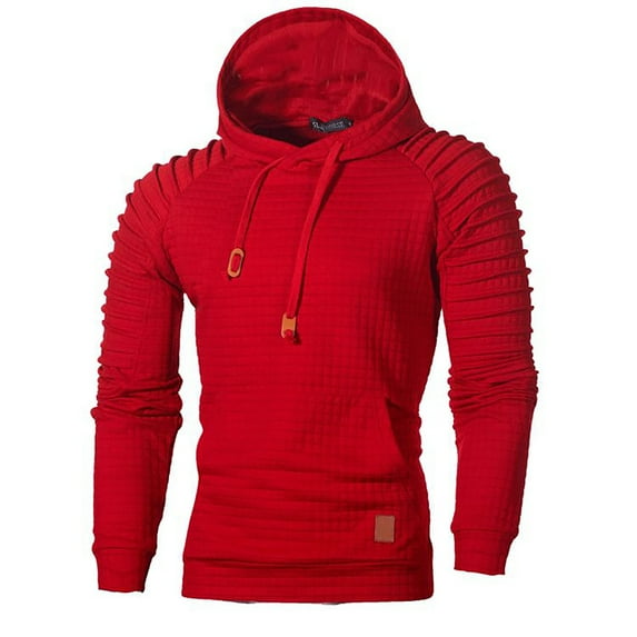 Fesfesfes Men's Fall And Winter Stitching Long-sleeved Hooded Sweatshirt Clearance Under $10