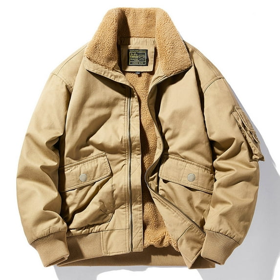 Fesfesfes Men's Fleece Jacket Multifunctional Jacket Winter Outdoor Plush Jacket Long Sleeve Hooded Casual Outwear & Jackets