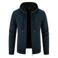 thumbnail image 1 of Fesfesfes Men's Hoodie Tops Fall And Winter Warm Tops Stand Collar Sweater Coat Casual Fleece Lined Jacket Tops on, 1 of 5