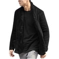 thumbnail image 1 of Fesfesfes Men's Open Front Flannel Cardigan Winter Warm Fleece Jacket Solid Color Plush Cardigan Warm Coat Under $10, 1 of 1