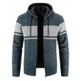 thumbnail image 1 of Fesfesfes Men's Plush Jacket Fall And Winter Outwear Stand Collar Sweater Casual Fleece Lined Jacket or, 1 of 4