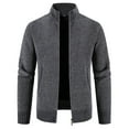 thumbnail image 1 of Fesfesfes Men's Sweater Jacket Fall And Winter Stand Collar Knitting Sweater Solid Color Outwear Casual Jacket or, 1 of 5