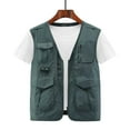 thumbnail image 1 of Fesfesfes Men's Thin Sports Vest Multi-bag Casual Quick-drying Loose Vest Mountaineering Tooling Outdoor Vest Jackets, 1 of 9