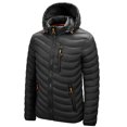thumbnail image 1 of Fesfesfes Mens Fall And Winter Padded Jacket Solid Color Warm Jacket Causal Hoodie Puffer Jacket Hoodie Coat Clearance Under $10, 1 of 3