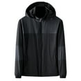 thumbnail image 1 of Fesfesfes Mens Fleece Jacket Detachable Cap Wearable Zipper Casual Warm Jacket On Sale, 1 of 3