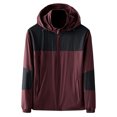 thumbnail image 1 of Fesfesfes Mens Fleece Jacket Detachable Cap Wearable Zipper Casual Warm Jacket, 1 of 3
