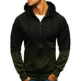 thumbnail image 1 of Fesfesfes Mens Fleece Jacket Fall Fashion Gradient Color Jacket Sweater Casual Jacket On Sale, 1 of 5