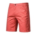 thumbnail image 1 of Fesfesfes Mens Golf ShortsCasual Solid Zip-fly Straight-leg Knee Length Button Mid Waist Cargo Pants Spring, 1 of 3