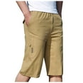 thumbnail image 1 of Fesfesfes Mens Golf ShortsSummer Casual Fitness Shorts Bodybuilding Solid Color Mid Length with Pocket Sports Short Pants Clearance, 1 of 7