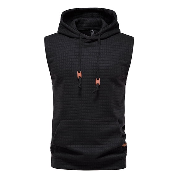 Fesfesfes Mens Hoodie Casual Solid Hooded Sweatshirt Sleeveless Hoodie Pullover Tank Tops Blouse Under 10$