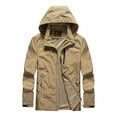 thumbnail image 1 of Fesfesfes Mens Hoodie Jacket Outdoor Mountaineering Jacket Windproof Solid Color Jacket On Sale, 1 of 8