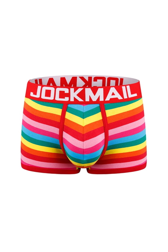 Mens Shorts Fashion Fashion Underpants Rainbow Striped Personality Boxer Boxer Shorts Spring