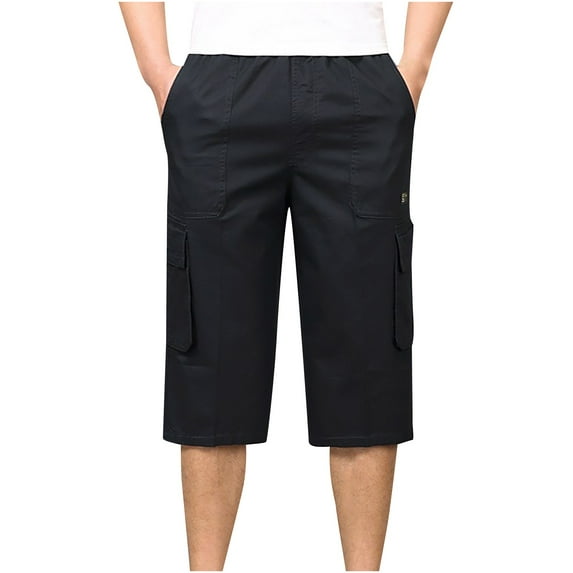 Fesfesfes Mens Shorts Summer Casual Fitness Dressy Shorts Solid Color Shorts with Pocket Sports Shorts Pants