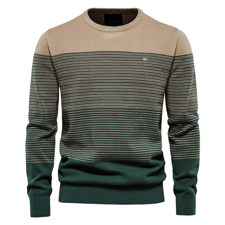 New Men's Gradient O-neck Sweater New Men's Gradient O-neck Sweater