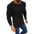 thumbnail image 1 of Fesfesfes Mens Sweater Tops Slim Fit Long Sleeve Sweater Casual Solid Color Knitting Sweaters Tops Sale Clearance, 1 of 3