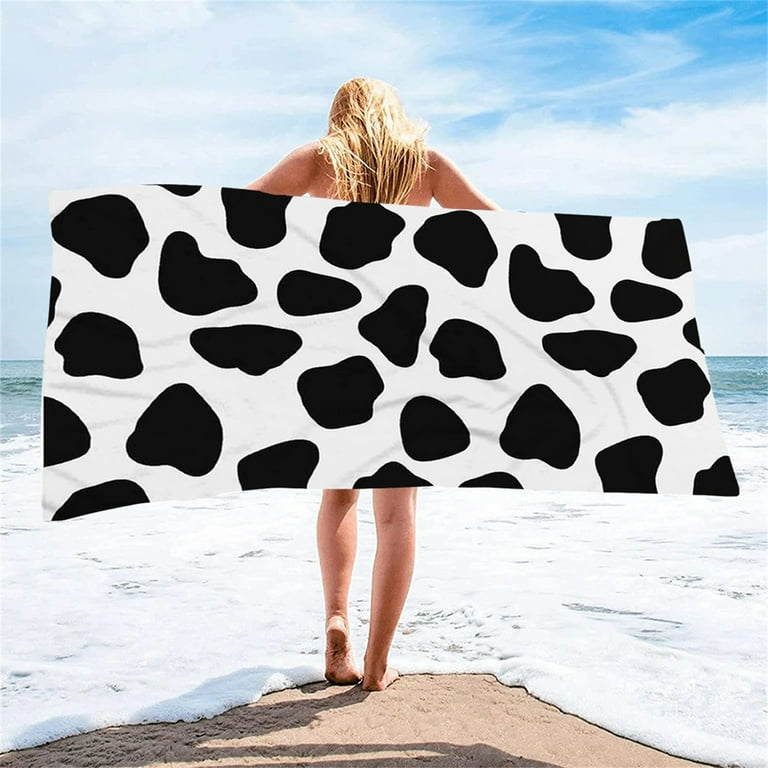 Black and white beach blanket top