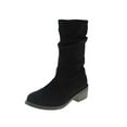 thumbnail image 1 of Fesfesfes Mid Calf Boots for Women Mid Calf Chunky Heel Boots Casual Round-Toe Fashion Winter Fall Flock Boots 35(US:4), 1 of 5