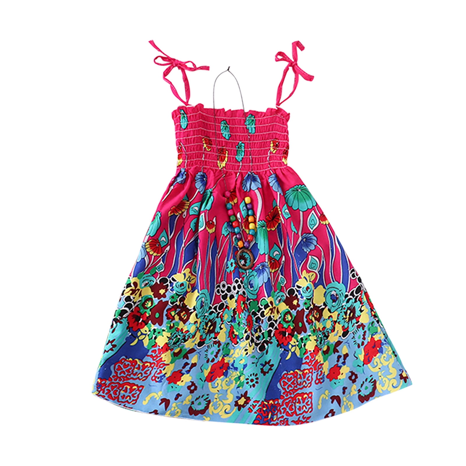 mommy and me boho dresses Mommy and Me Matching Dress Outfits Floral Printed Ruffled Smocked Dresses Summer Casual Beach Sundress (Baby Romper, 3 Months, Pink-Floral) at Amazon Women's Clothing store