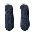 thumbnail image 1 of Fesfesfes New Woven And Velvet Indoor Socks Slippers Unisex Thicken Warm Home Bedroom Socks Slippers Non-slip Snow Socks Non-slip Thermal Socks, 1 of 2