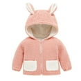 thumbnail image 1 of Fesfesfes Newborn Baby Girls Boys Little Kids Fleece Jacket Winter Warm Coat Knit Outwear Hooded Jumpsuit, 1 of 5