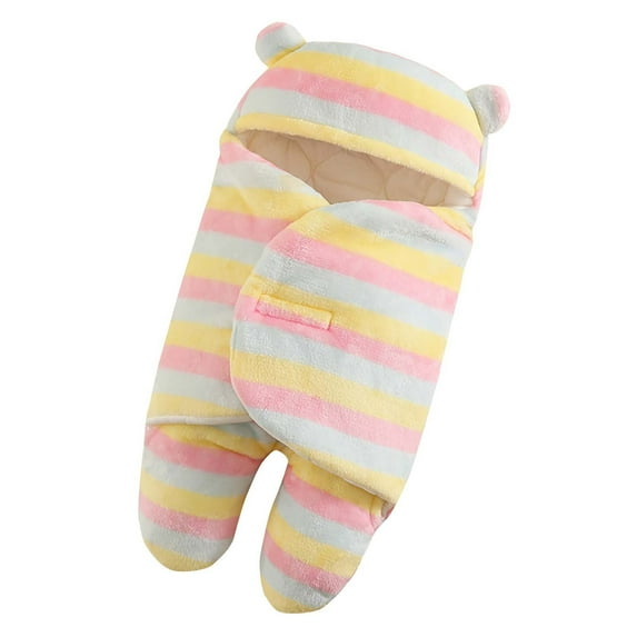 Fesfesfes Newborn Baby Jumpsuit Boy Girl Cute Print Flannel Receiving Sleeping Blanket Wrap Swaddle Clothes Sale