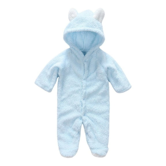 Fesfesfes Newborn Baby Jumpsuit Fleece Footie Snowsuit Winter Bunting Onesie Cartoon Warm Hooded Romper Jumpsuit Outfits For Girls Boys Clothes Sale