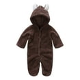 thumbnail image 1 of Fesfesfes Newborn Baby Jumpsuit Fleece Footie Snowsuit Winter Bunting Onesie Cartoon Warm Hooded Romper Jumpsuit Outfits For Girls Boys Under $10, 1 of 7