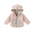 thumbnail image 1 of Fesfesfes Newborn Baby Plush Jacket Girls Boys Winter Warm Coat Knit Outwear Hooded Jumpsuit, 1 of 6