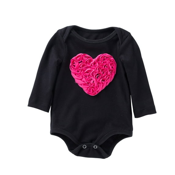 Fesfesfes Newborn Infant Onesie Baby Boys Girls Valentines Love Heart Romper Bodysuit Clothes Summer Saving Sale