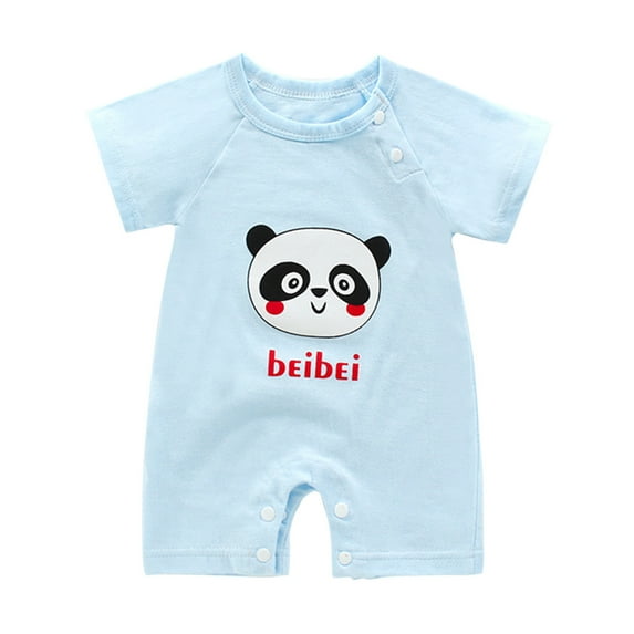 Fesfesfes Newborn Infant Onesie Baby Girls Boys Bodysuit Summer Short Sleeve Sleepwear Cartoon Romper Jumpsuit Under 10$