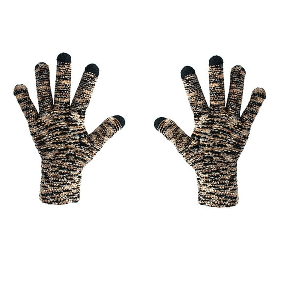Fesfesfes Non-slip Touchscreen Gloves Women Winter Knitted Warm Gloves Women Plus Size $10