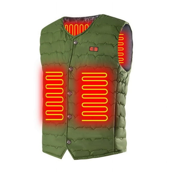 Fesfesfes Outdoor Heated Vest For Mens and Women Riding Skiing Fishing Charging Via Heated Coat On Sale