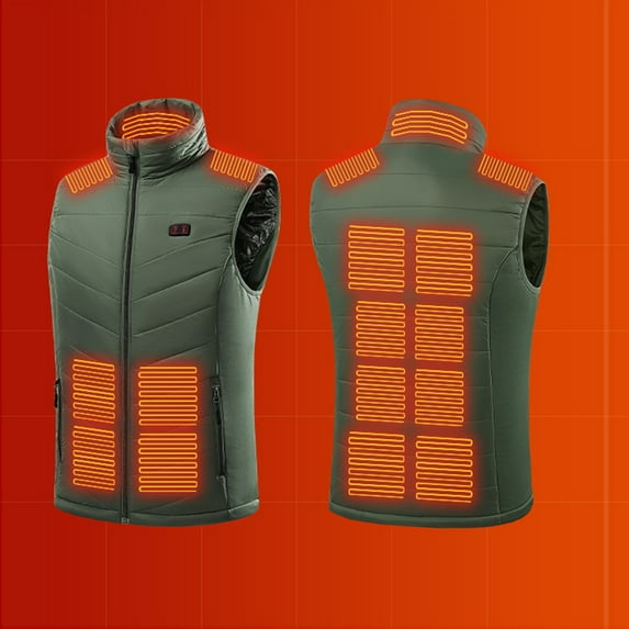 Fesfesfes Outdoor Heating Vest Winter Warm Electric Heating Vest Mock Neck Vest For Men And Women In Winter Clearance