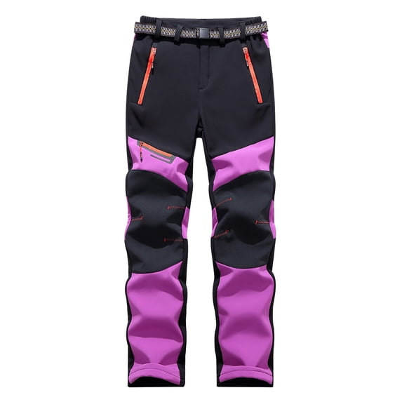 Fesfesfes Outdoor Pants Hiking Pants Thick Fall Winter Thermal Fleece Sweat Absorbent