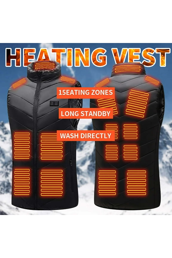 Outdoor Warm Plus Size Vest Heated For Men and Women Riding Skiing Fishing Charging Heated Undershirt Heating Bottom Vest