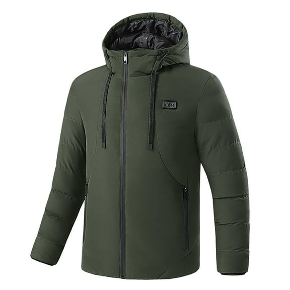 Fesfesfes Outdoor Warm Puffer Jacket for Men and Women Heated Jacket For Riding Skiing Fishing Charging Via Heated Coat Hoodie Jacket Under $10