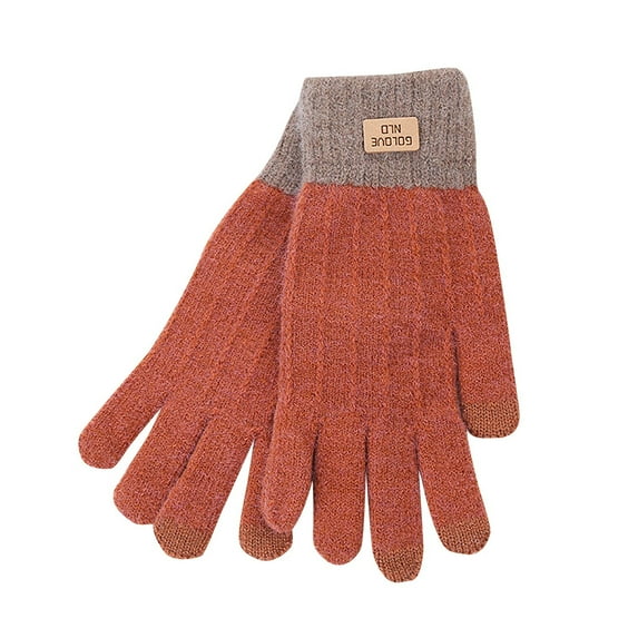 Fesfesfes Outdoor knitting Wool Windproof Touchscreen Men Women Plus velvet Thicken Gloves Clothes Sale