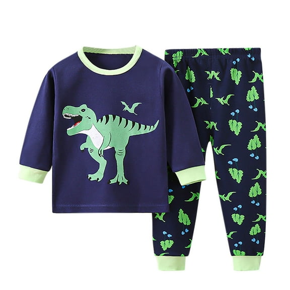 Fesfesfes Outfit Pajamas 4T Childrens Clothes Pants Underwear Set Boys And Girls Pajamas Sleeping Pants Long Sleeved Home Clothes