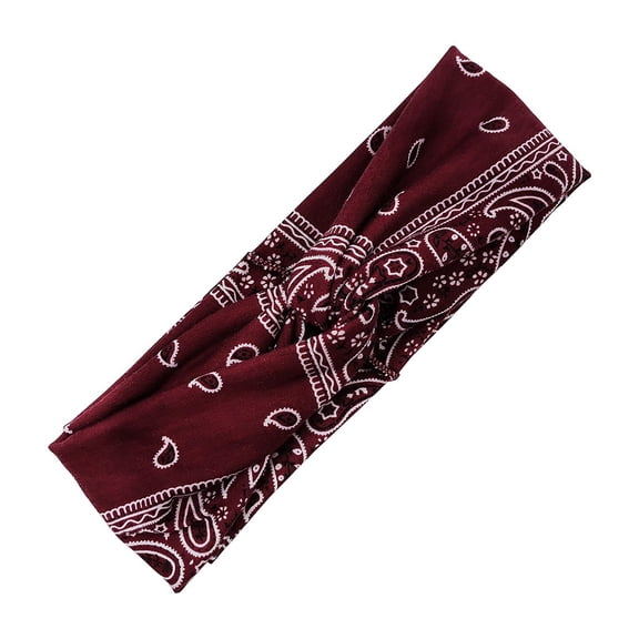Fesfesfes Paisley Printed Knotted Hair Band Women Anti-stroke Headband Multifunction Hair Band,,Second Piece Free Shipping