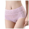 thumbnail image 1 of Fesfesfes Panties For Women Pack Tummy Control Womens Solid Color Briefs Sexy Ventilate Lace Netting High Waist Underpants, 1 of 6