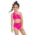 thumbnail image 1 of Fesfesfes Parent-Child Ruffles Ladies Split Two Piece Swimsuit High Waist Top Tie Swimwear Bikini Set, 1 of 6