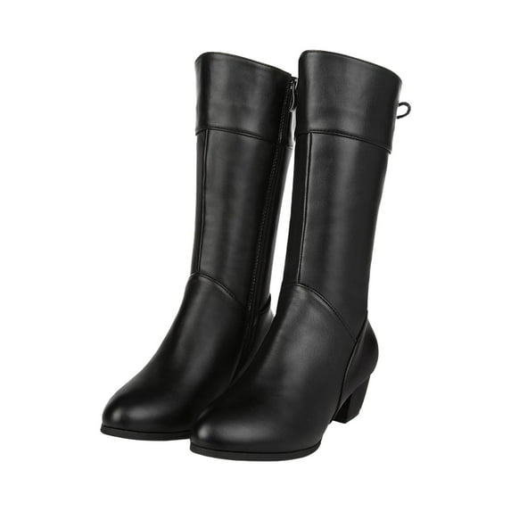 Fesfesfes Platform Boots for Women English Thick Soled Short Boots Fall Winter Single Thin Motorcycle Boots US:9(42)