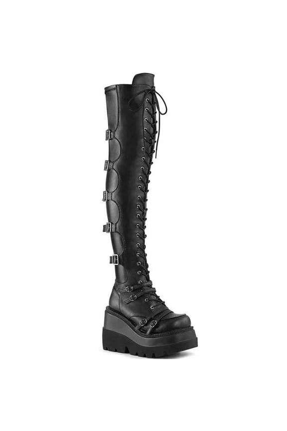 Platform Boots for Women Fashion Thick Soled Large Size Autumn Platform Synthetic US:8.5(41)