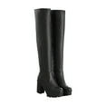 thumbnail image 1 of Fesfesfes Platform Boots for Women Large Size High Barrel Long Thick Soles Heels Waterproof Platform Round Toe Over Knee Synthetic Boots US:7(39), 1 of 4
