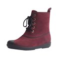 thumbnail image 1 of Fesfesfes Platform Boots for Young Ladies Ladies Mid-tube Fashion Rain Non-slip Plastic Matte Surface Lacing Rain For Women 7(39), 1 of 9